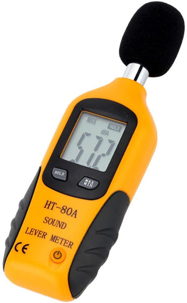 Mengshen Decibel Meter, Digital Sound Level Meter Handheld Audio Noise Meter Tester with LCD Display Measuring 30-130dB (Battery Included)M80