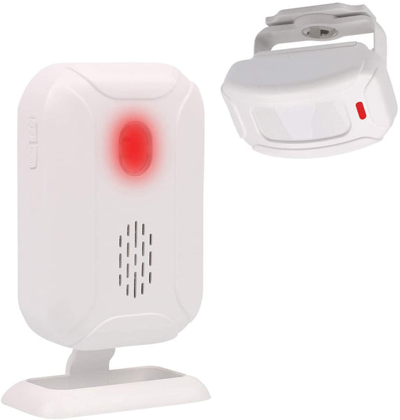 Mengshen Motion Sensor Alarm, Wireless Doorbell Alert for Door Entry Driveway Mailbox Shop Visitors Home Security System Kit with Sensor and Receiver