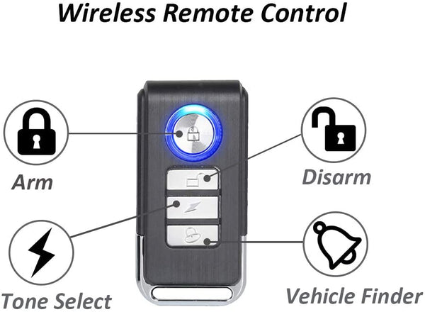 Mengshen Upgraded Anti Theft Bicycle Alarm with Remote, 113db Loud Waterproof Burglar Alarm with Volume and Sensitivity Adjustment for Bike Motorcycle Scooter Car Trailer Z18