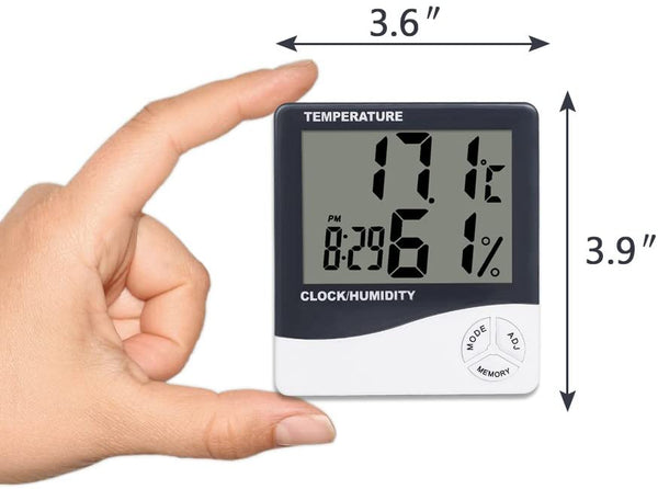 Mengshen Indoor Thermometer Hygrometer Temperature Humidity Gauge with Clear Accurate Reading °C/°F Switch for Home Office Car Greenhouse TH02