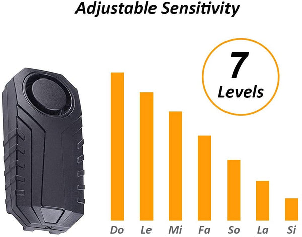 Mengshen Updated Anti Theft Bicycle Alarm, 113dB Waterproof Wireless Alarm with Remote Control for Bike E-Bike Motorcycle Scooter Trailer