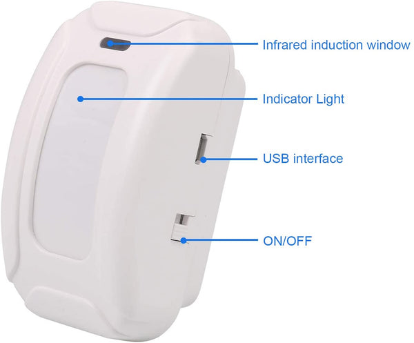 Mengshen Motion Sensor Alarm, Wireless Doorbell Alert for Door Entry Driveway Mailbox Shop Visitors Home Security System Kit with Sensor and Receiver