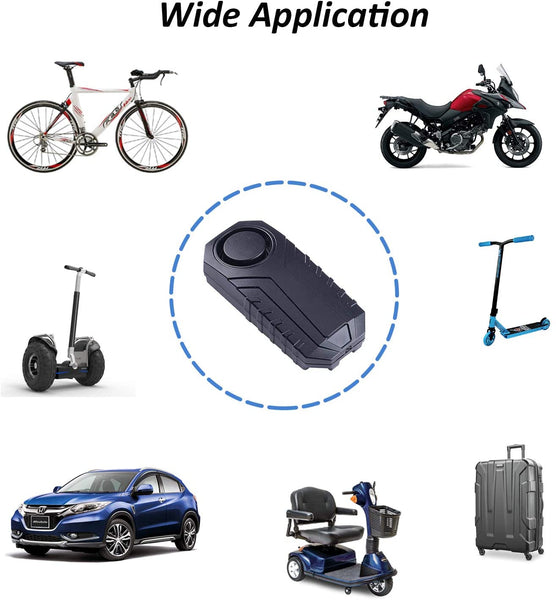 Mengshen Upgraded Anti Theft Bicycle Alarm with Remote, 113db Loud Waterproof Burglar Alarm with Volume and Sensitivity Adjustment for Bike Motorcycle Scooter Car Trailer Z18