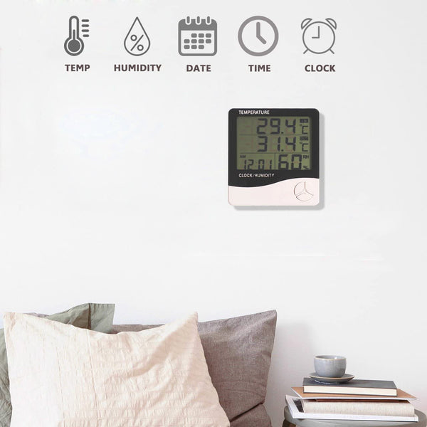 Mengshen Digital Hygrometer Thermometer Indoor & Outdoor Temperature Monitor Home Office Temp Humidity Gauge Meter LCD Display Battery Included TH03