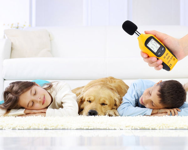 Mengshen Digital Sound Level Meter, Handheld Audio Noise Meter Tester with LCD Display Measuring 30-130dB (9V Battery Included)