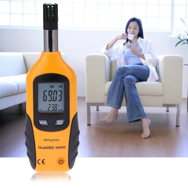 Mengshen Digital Temperature and Humidity Meter with Dew Point and Wet Bulb Temperature, Battery Included M86