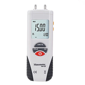 Mengshen Digital Manometer, Professional Digital Air Pressure Meter & Differential Pressure Gauge Kit - ±13.79kPa / ±2 psi