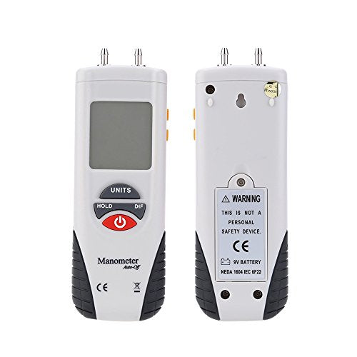 Mengshen Digital Manometer, Professional Digital Air Pressure Meter & Differential Pressure Gauge Kit - ±13.79kPa / ±2 psi