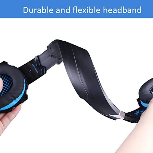 Mengshen Gaming Headset with Microphone/LED Light/Bass Contour/Noise Cancellation,G9000