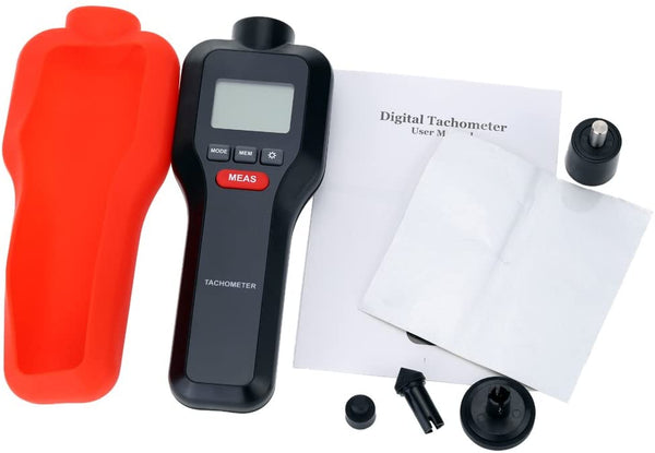 Mengshen Digital Tachometer, 2 in 1 Non-Contact & Contact Tach Rotation Speed Measurement RPM Meter M522