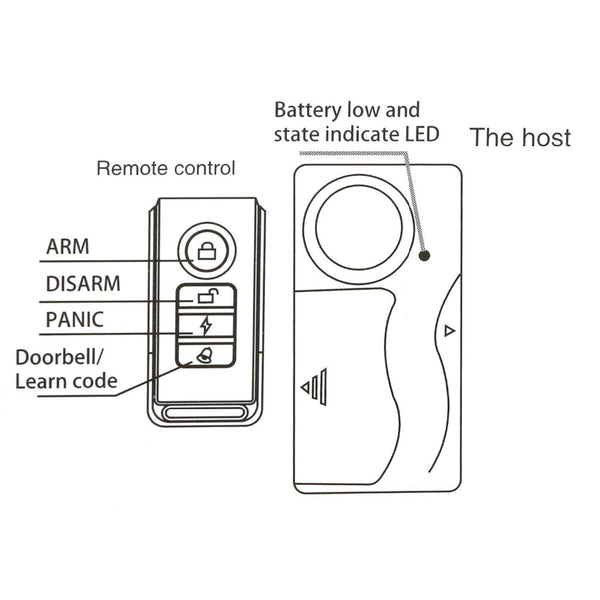 Mengshen Wireless Vibration Alarm, Anti-Theft Burglar Alarm for Bicycle Bike Motorcycle Car Vehicles Door Window 110db Super Loud (Remote Control Included)Z07