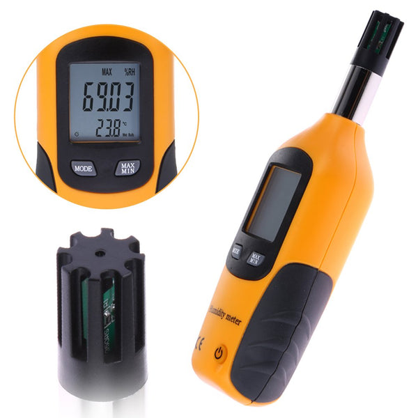 Mengshen Digital Temperature and Humidity Meter with Dew Point and Wet Bulb Temperature, Battery Included M86