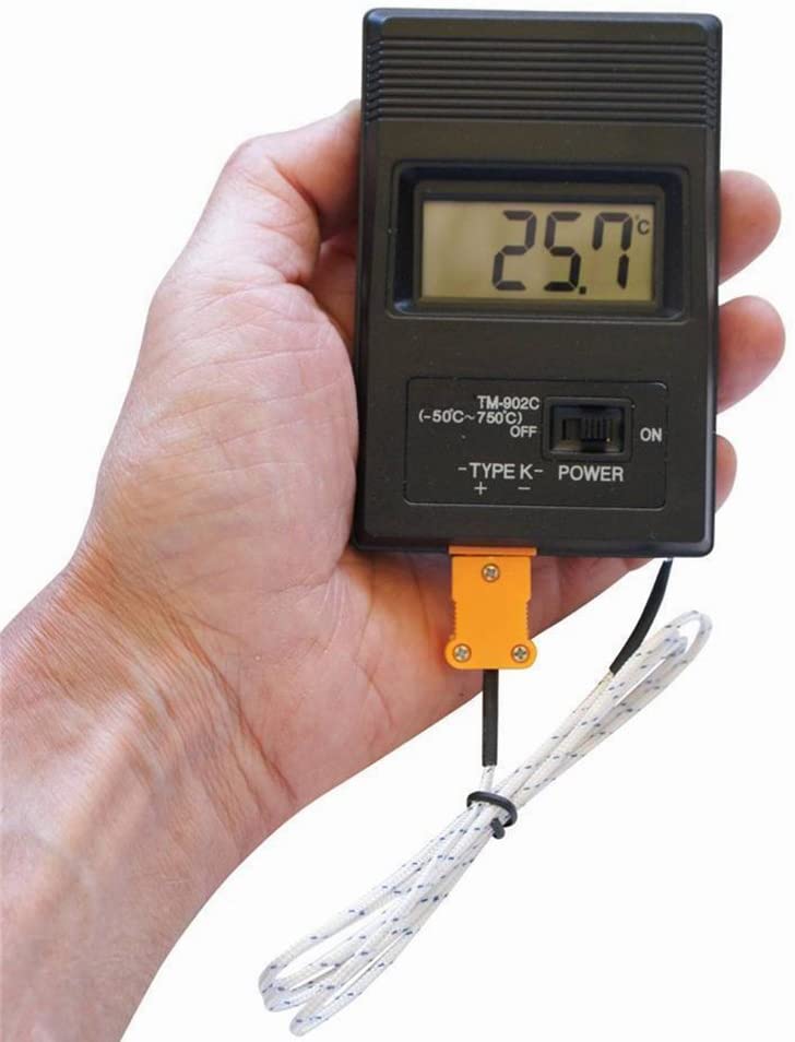 Mengshen Digital Temperature Meter(-50 to 1300 °C), K Type Thermometer + Probe, TH07