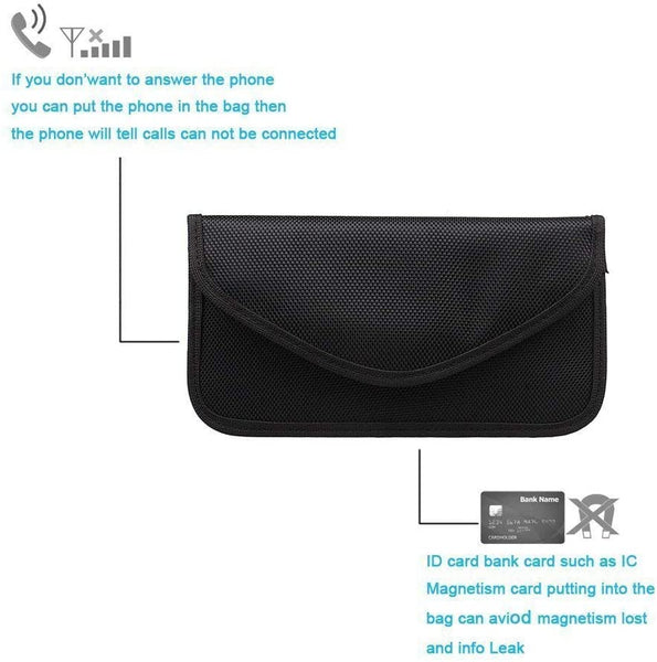 Mengshen Large Faraday Bag, WiFi/GSM/LTE/NFC/RF Signal Blocking Pouch Suitable for Cell Phone, Credit Cards, Car Key, Keyless Entry Fob -PX03