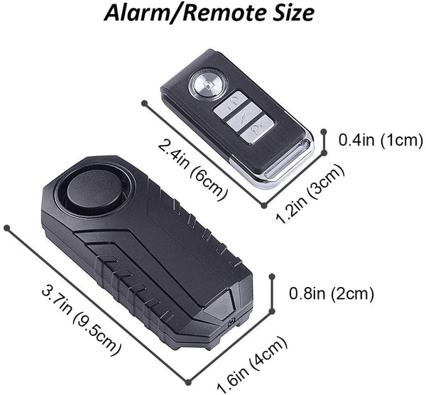 Mengshen Upgraded Anti Theft Bicycle Alarm with Remote, 113db Loud Waterproof Burglar Alarm with Volume and Sensitivity Adjustment for Bike Motorcycle Scooter Car Trailer Z18