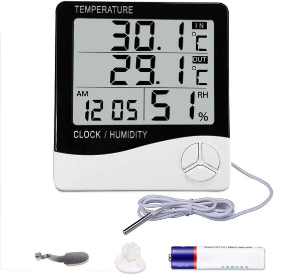 Mengshen Digital Hygrometer Thermometer Indoor & Outdoor Temperature Monitor Home Office Temp Humidity Gauge Meter LCD Display Battery Included TH03