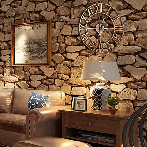 Mengshen Large Metal Wall Clock European Retro Decorative Clock with Roman Numerals Non-Ticking Silent Ideal for Home Living Room Bedroom Kitchen 50CM AD02