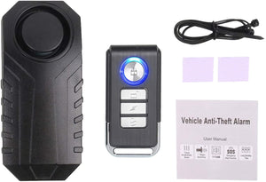 Mengshen Upgraded Anti Theft Bicycle Alarm with Remote, 113db Loud Waterproof Burglar Alarm with Volume and Sensitivity Adjustment for Bike Motorcycle Scooter Car Trailer Z18