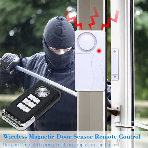 Mengshen Anti-Theft Door Window Alarm, 105 dB Loud Wireless Alarm with Remote Control for Kids Safety Home Security