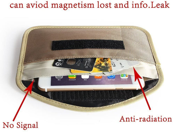 Mengshen Large Faraday Bag, WiFi/GSM/LTE/NFC/RF Signal Blocking Pouch Suitable for Cell Phone, Credit Cards, Car Key, Keyless Entry Fob -PX03